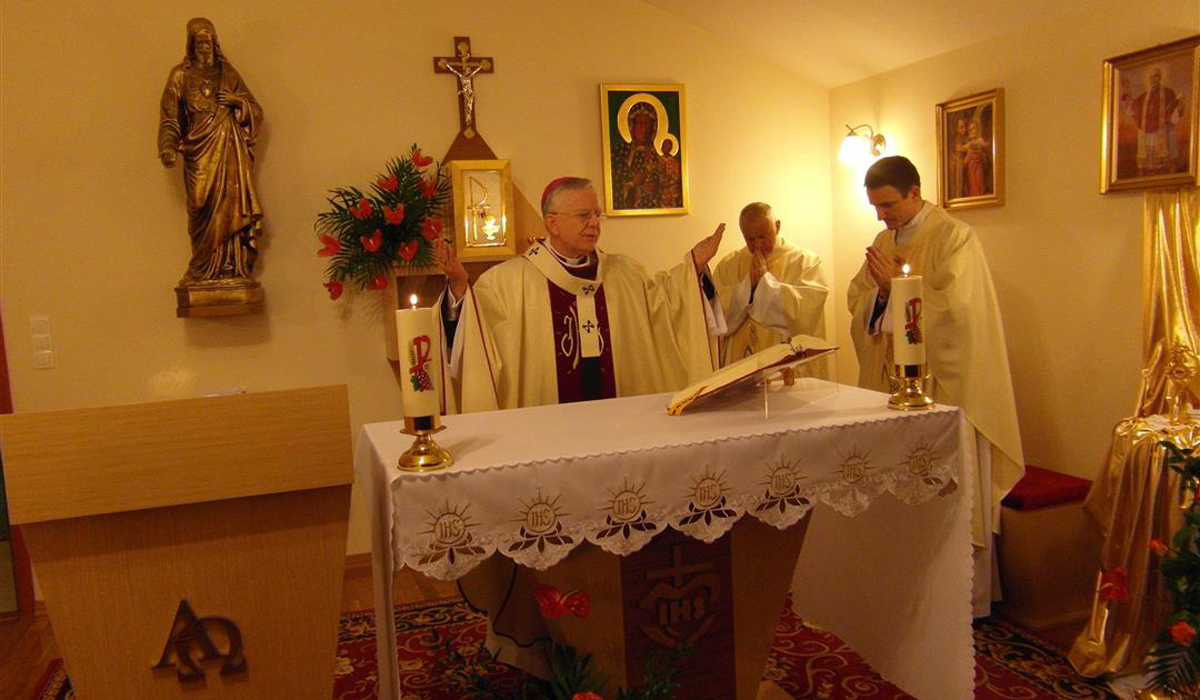 Poświęcenie kaplicy i domu zakonnego sióstr w Łodzi
