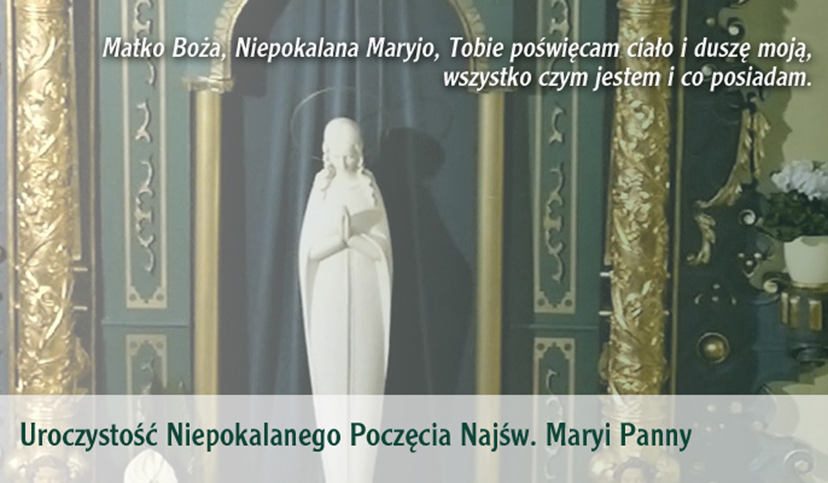 Niepokalana uczy nas całkowitego oddania się Bogu