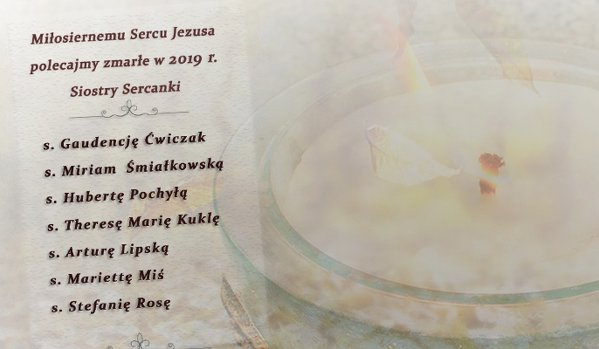 Wspomnienie o zmarłych siostrach sercankach